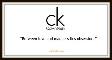 calvin klein perfume tagline.